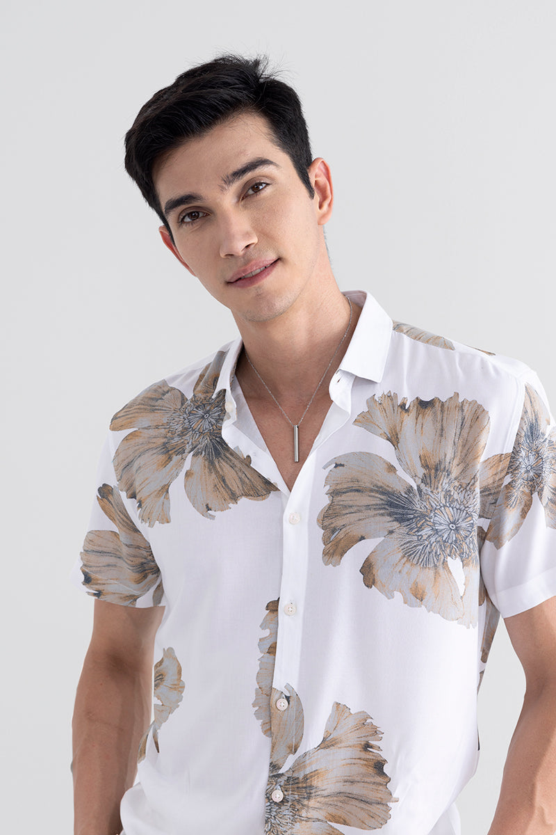 Buy Men's Exo Leaf White Shirt Online | SNITCH