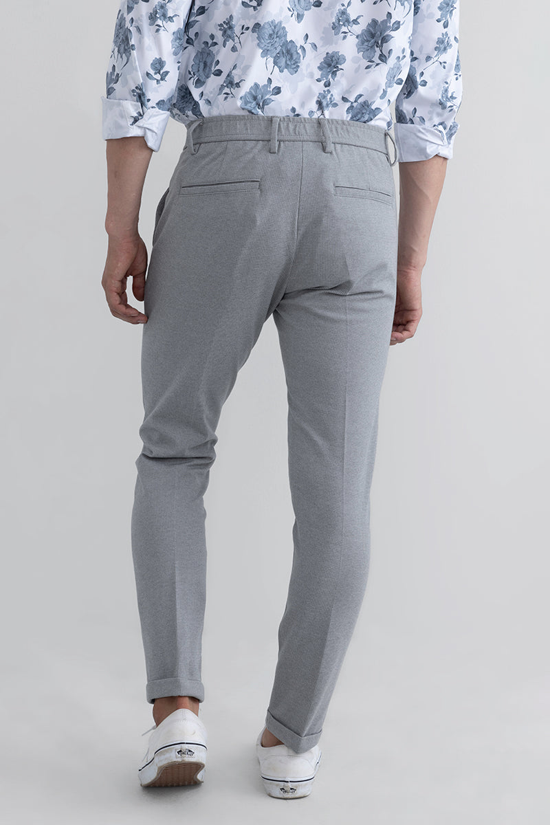 Towny Stone Grey Knitted Chino