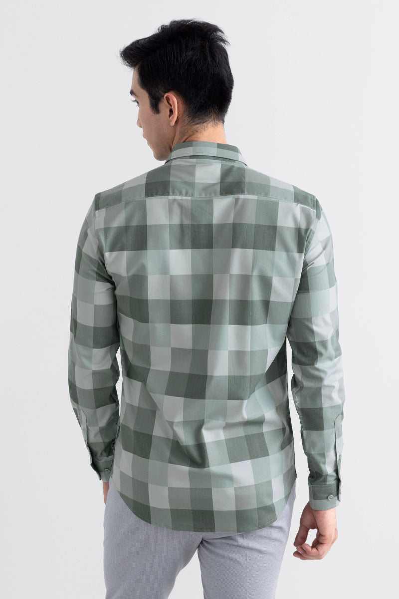 Monochrome Green Checks Shirt
