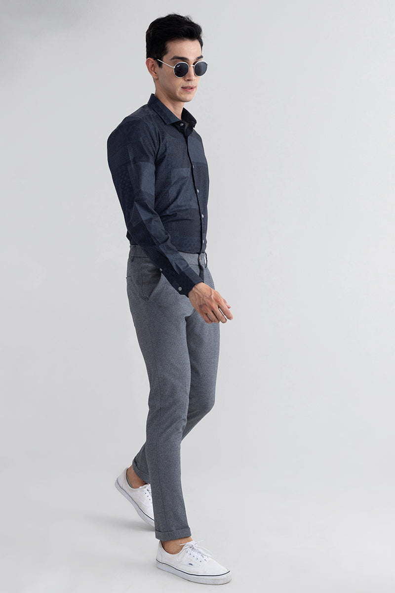 Towny Grey Knitted Chino