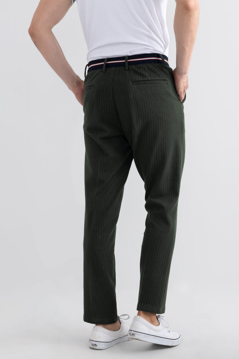 Edify Olive Knitted Chino