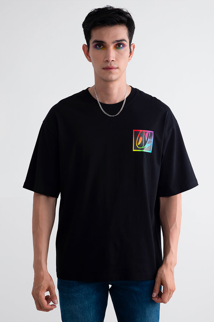 Love Black Oversized T-Shirt