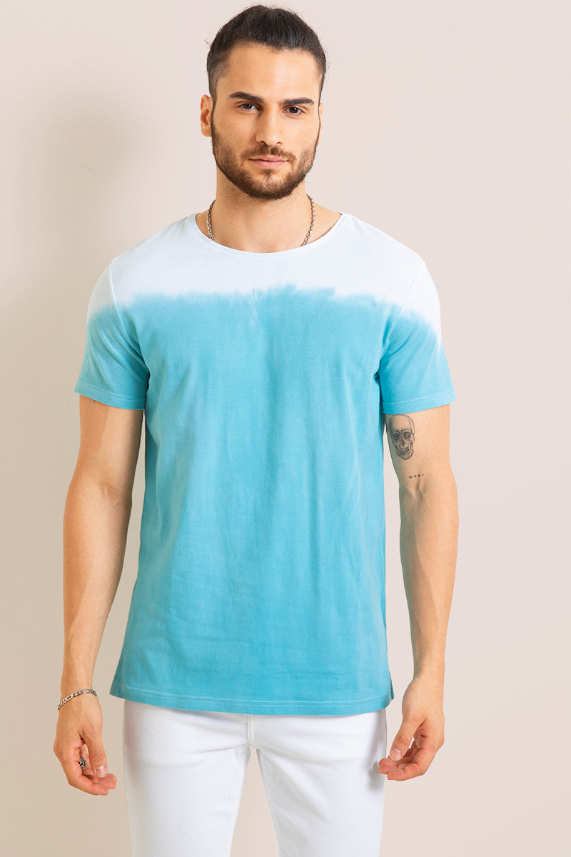 Ombre Sky Blue T-Shirt - SNITCH