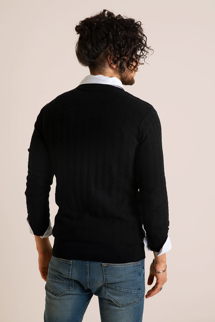 Zappy Black Sweater - SNITCH