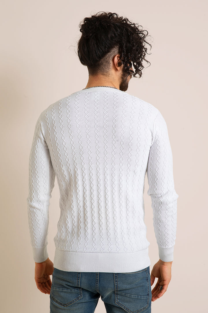 Zappy White Sweater - SNITCH