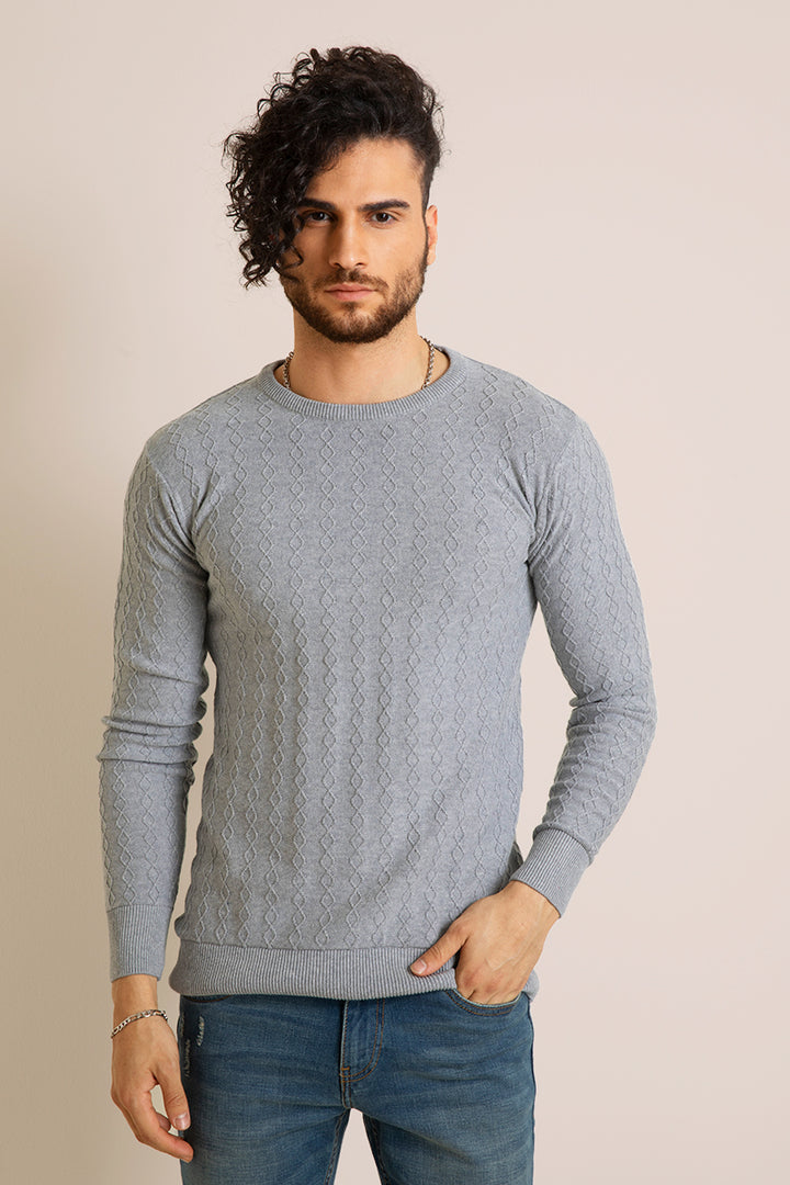 Zappy Grey Sweater - SNITCH