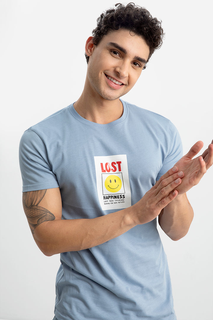 Lost Happiness Blue T-Shirt - SNITCH