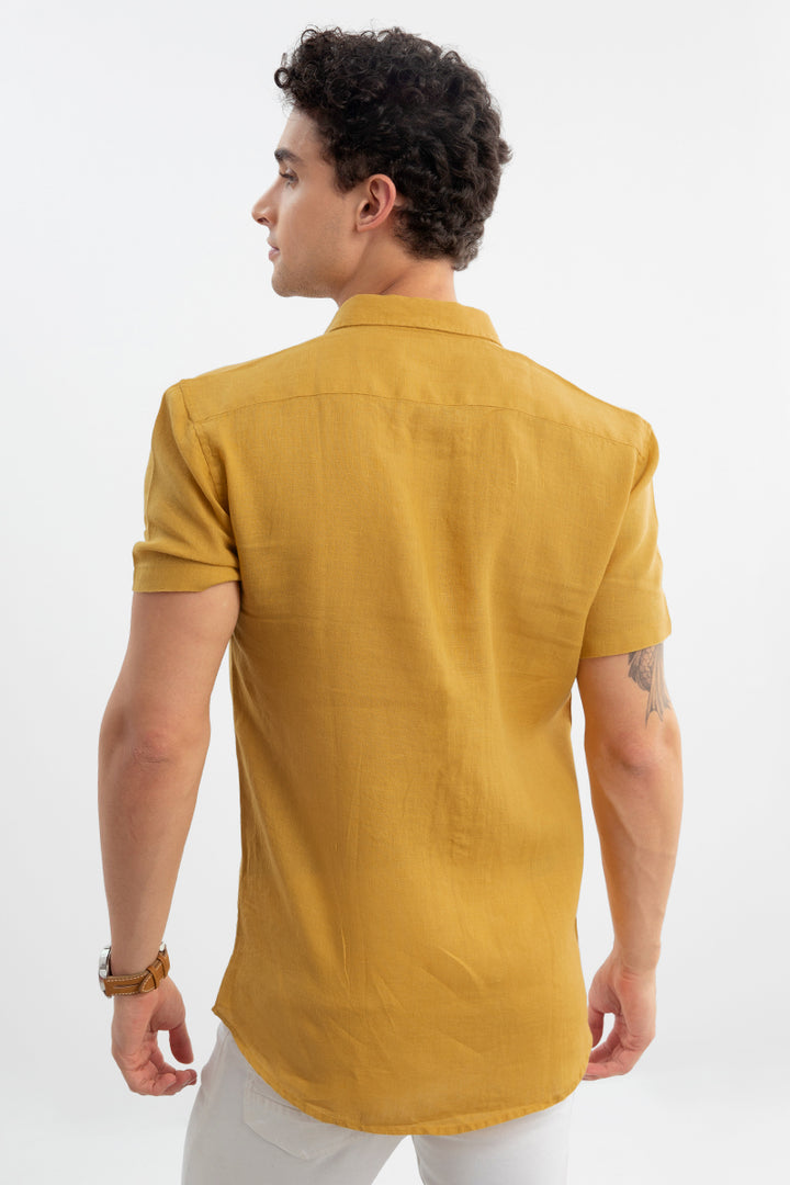 Splendour Camel Mustard Shirt - SNITCH