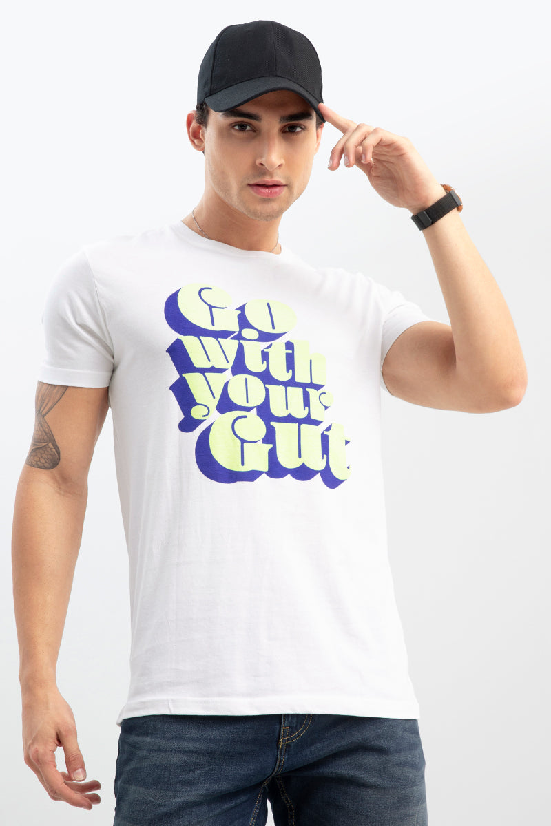 GUT White T-Shirt - SNITCH