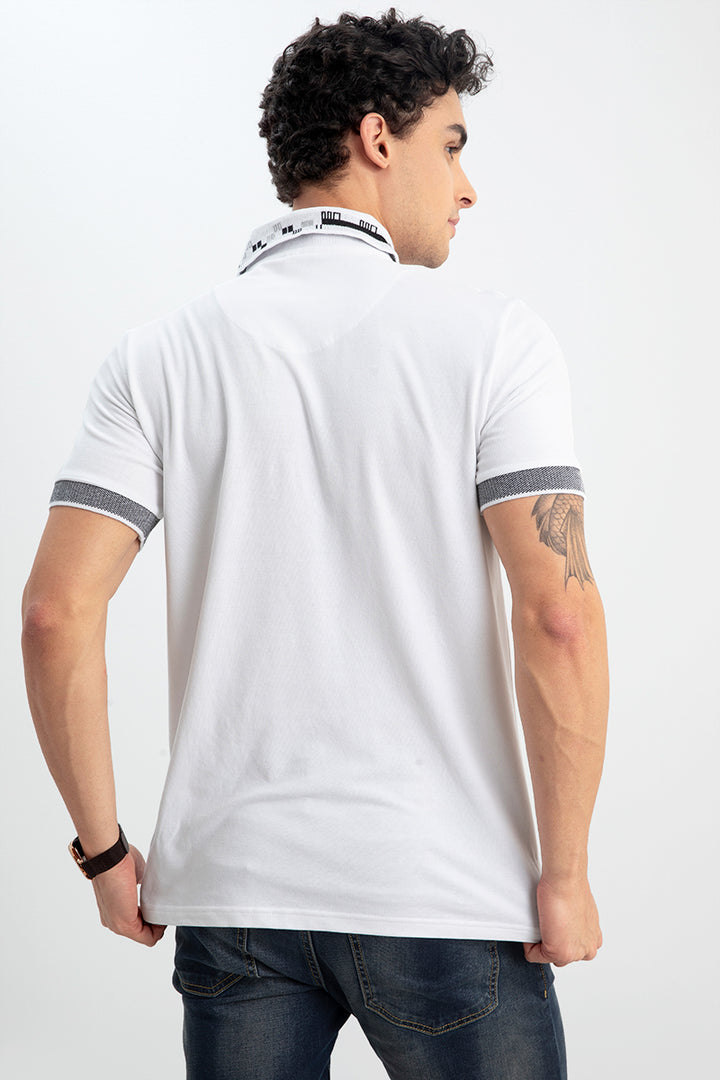 Embossed Snitch White T-Shirt - SNITCH