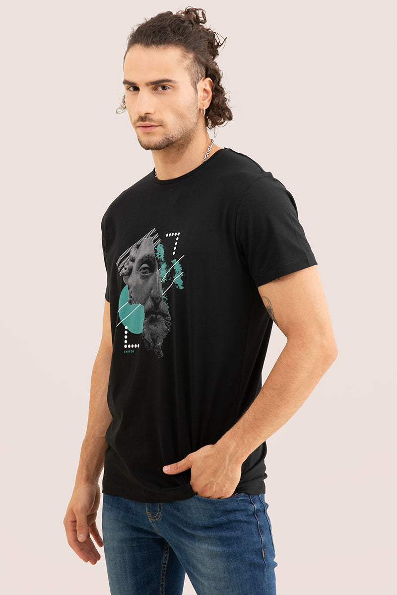 Greek Black T-Shirt - SNITCH