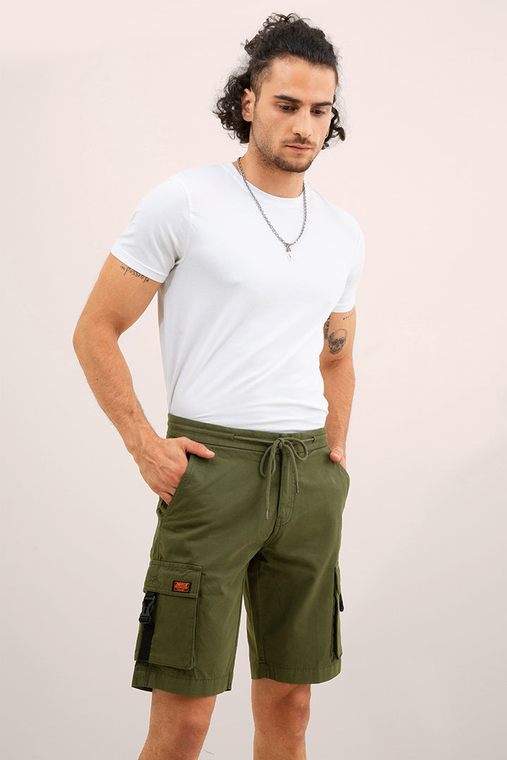 Romp Olive Cargo Shorts - SNITCH