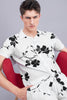 White with Black Floral Print Rayon Co-Ords - SNITCH