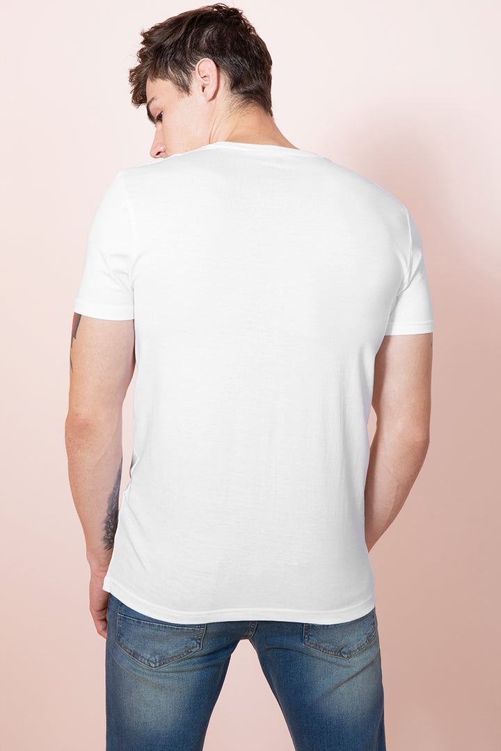 Lazy White T-Shirt - SNITCH