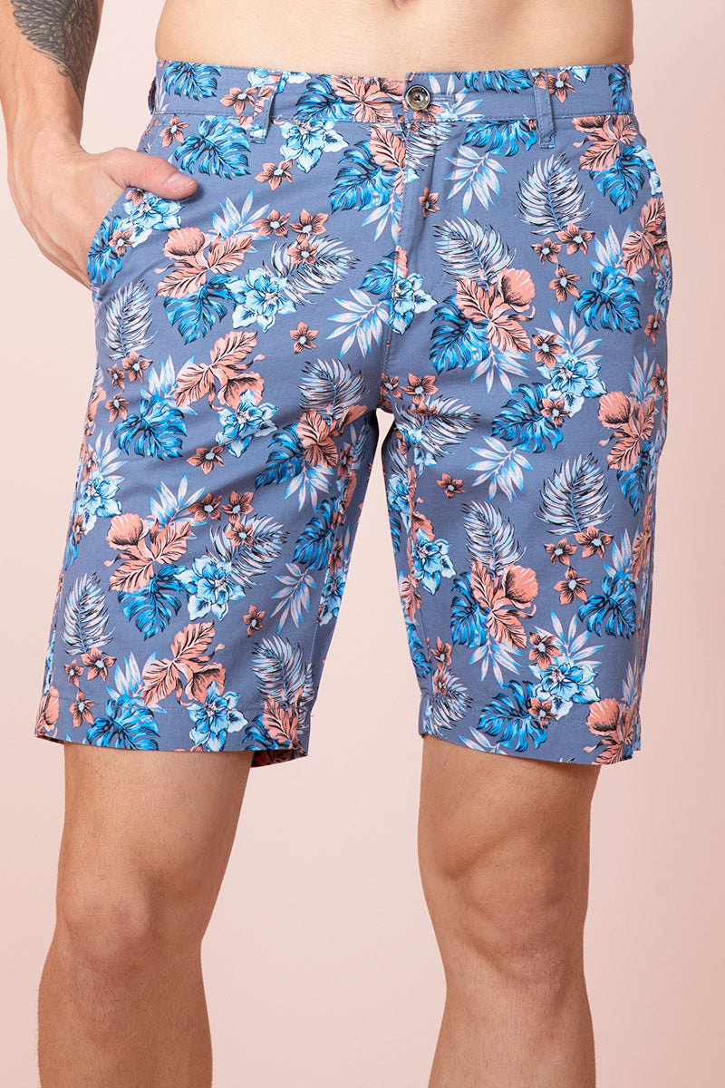 Exotic Bluebell Grey Shorts - SNITCH