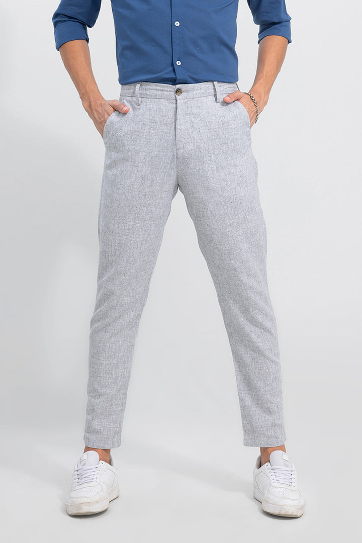 Elegance Stone Grey Linen Pant