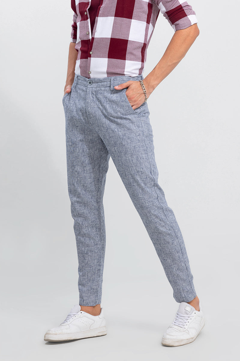 Elegance Cadet Grey Linen Pant