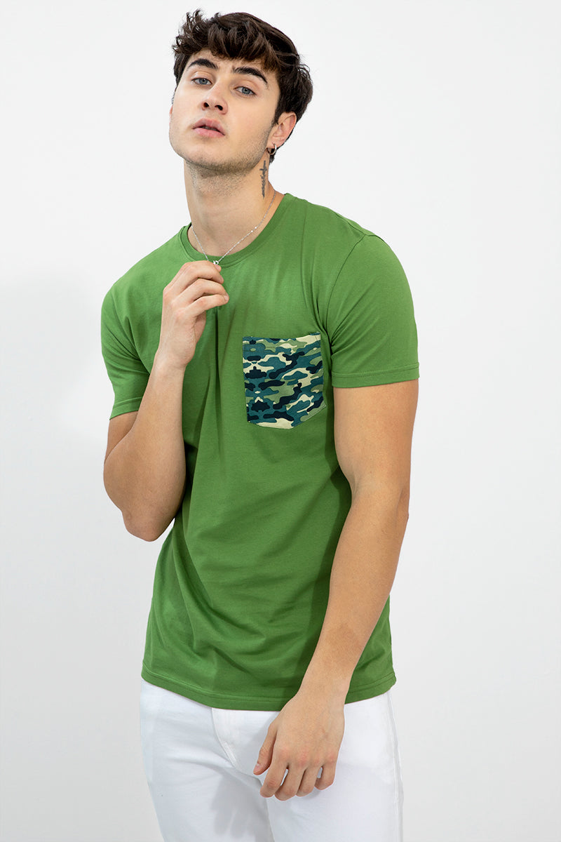 Camouflage Green T-Shirt - SNITCH