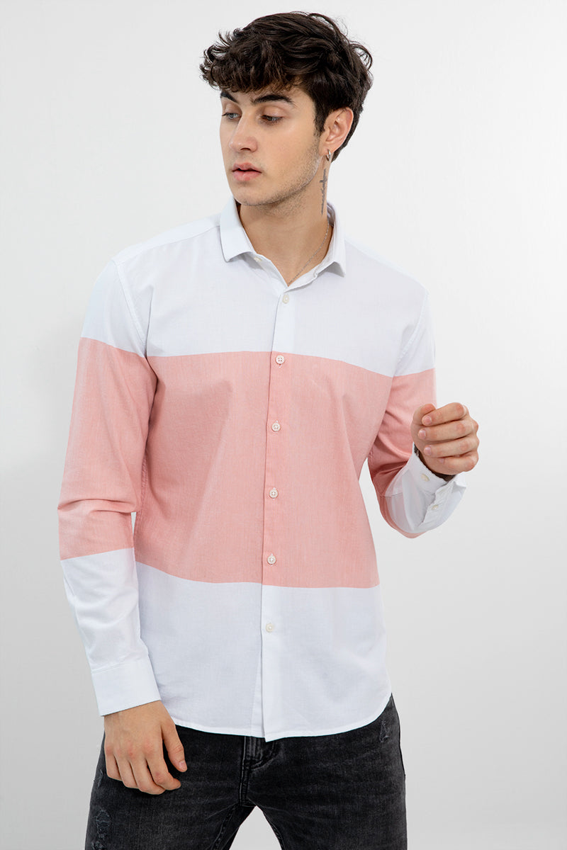 Colour Block Pink Shirt - SNITCH