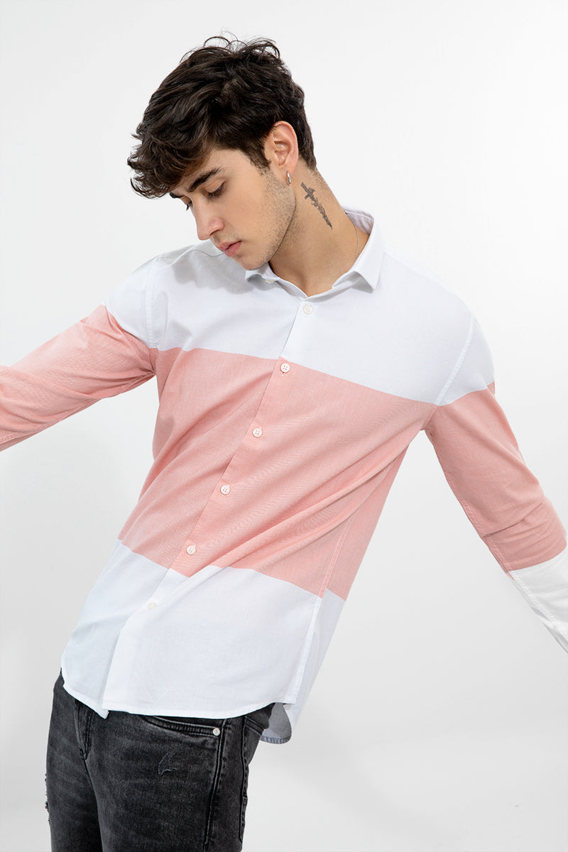 Colour Block Pink Shirt - SNITCH