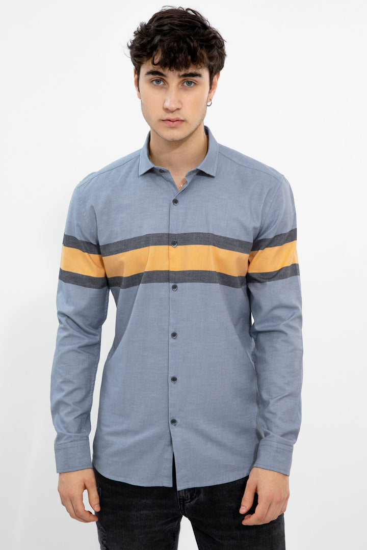 Double Panel Grey Shirt - SNITCH