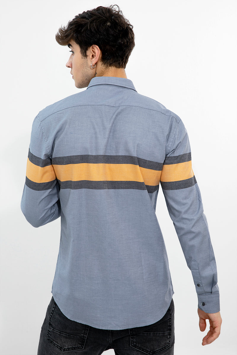 Double Panel Grey Shirt - SNITCH