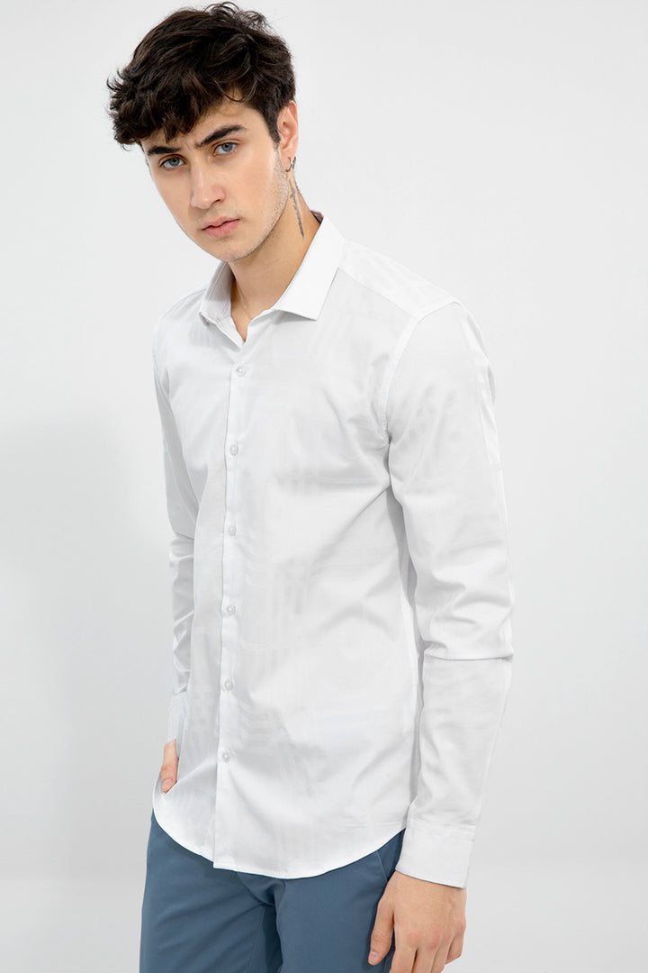 Shimmer White Shirt - SNITCH