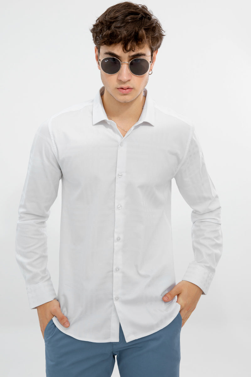 Shimmer White Shirt - SNITCH