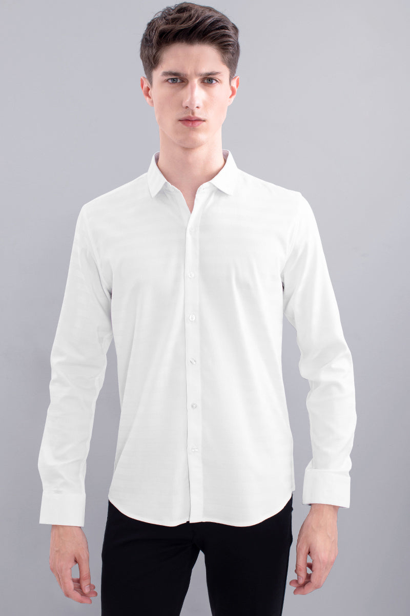 Versatile White Power Shirt - SNITCH