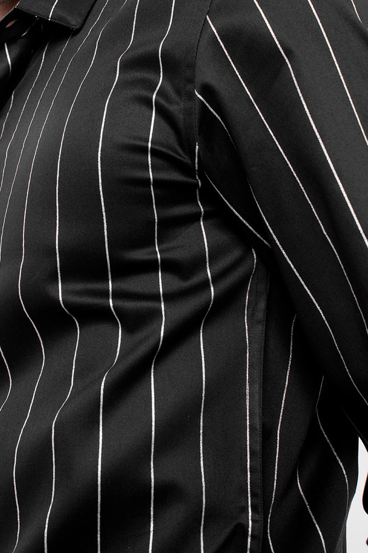 Classic Black Stripe Shirt - SNITCH