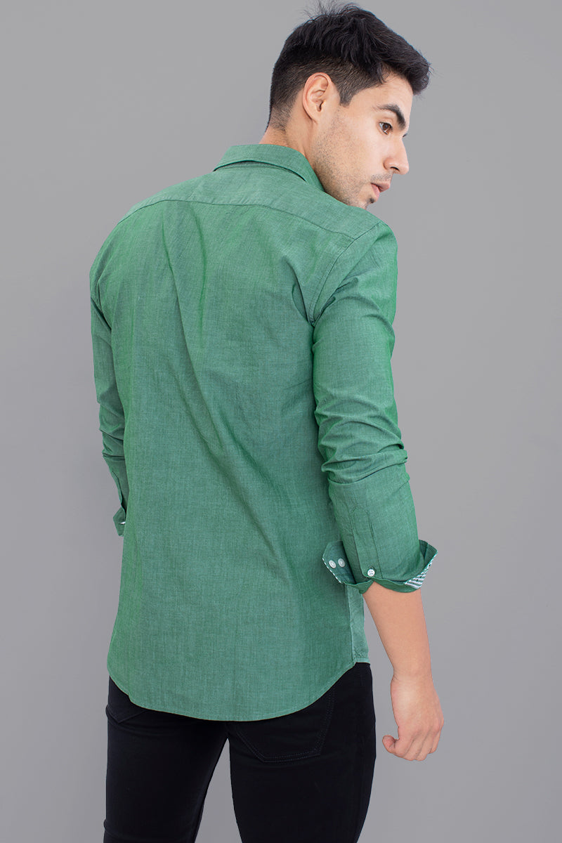 Triad Green Stripe Shirt - SNITCH