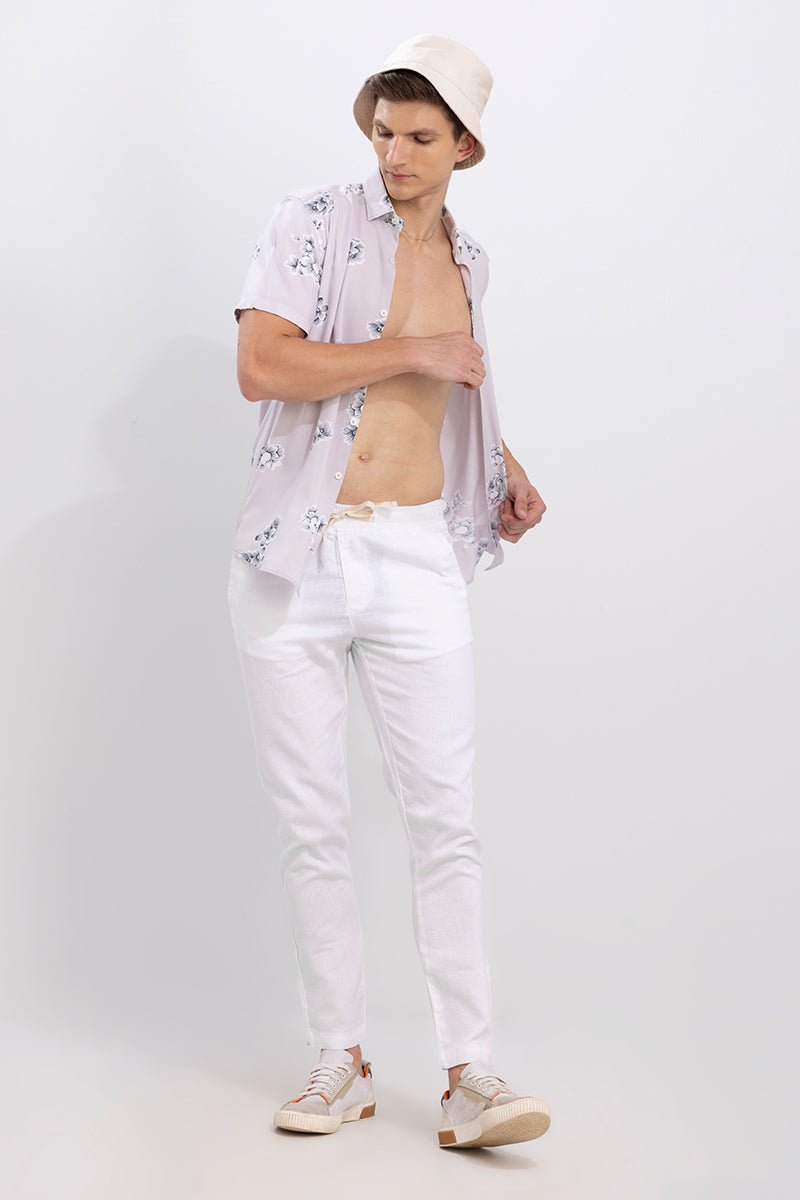 Soothy White Linen Pant