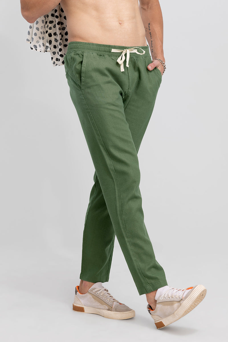 Soothy Olive Linen Pant