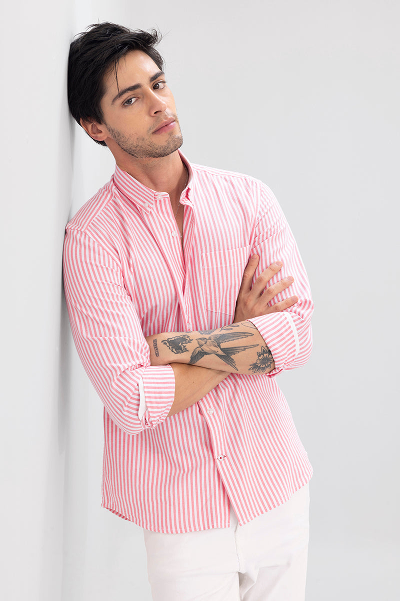 Simple Stripe Pink Shirt