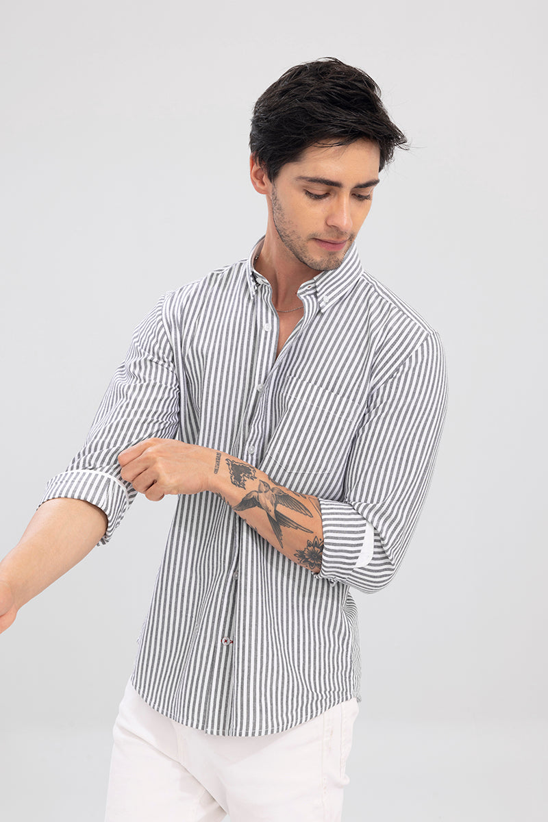 Simple Stripe Grey Shirt