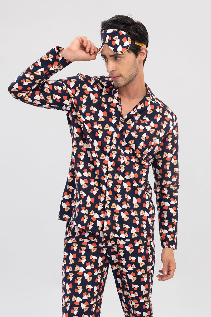 Printed night hotsell suit for men