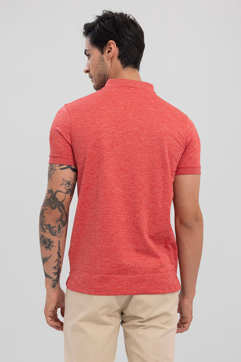 Felix Coral Red Polo T-Shirt