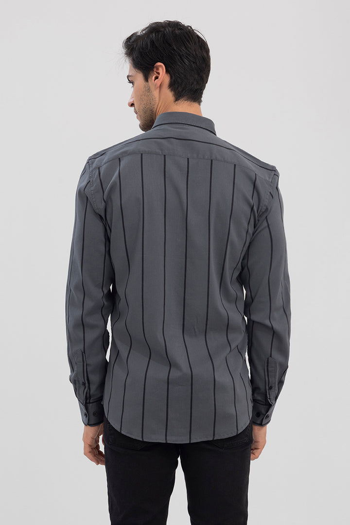 Breton Grey Stripe Shirt