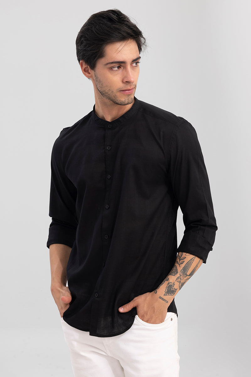 Semi Transparent Black Shirt