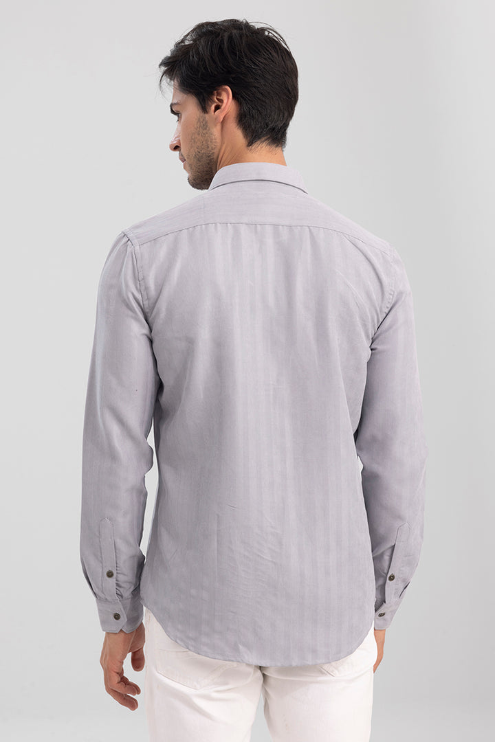 Dualtone Stripe Grey Shirt