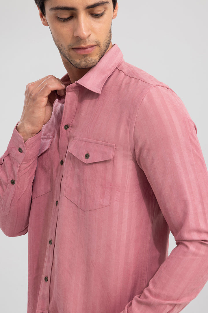 Dualtone Stripe Pink Shirt