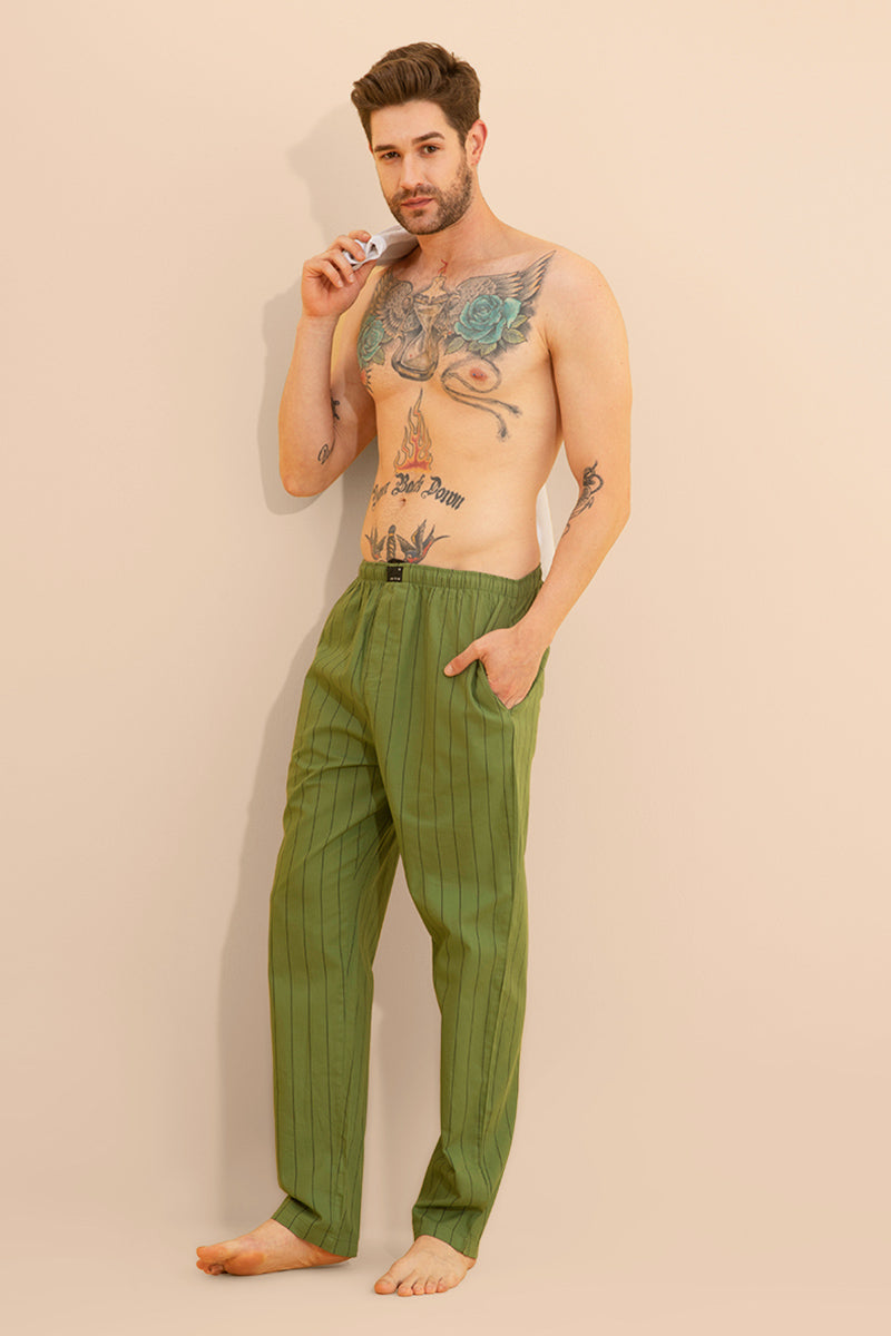 Re-Lax Green Pyjama - SNITCH