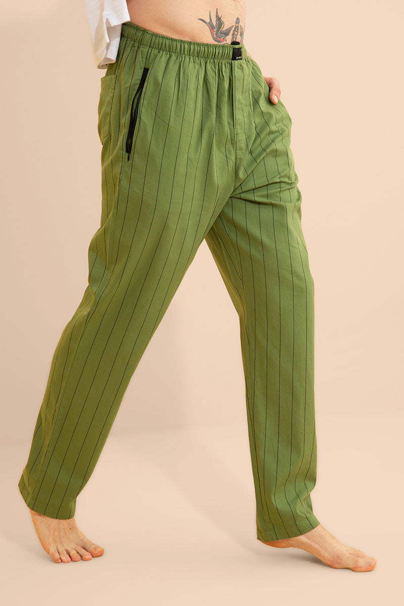 Re-Lax Green Pyjama - SNITCH
