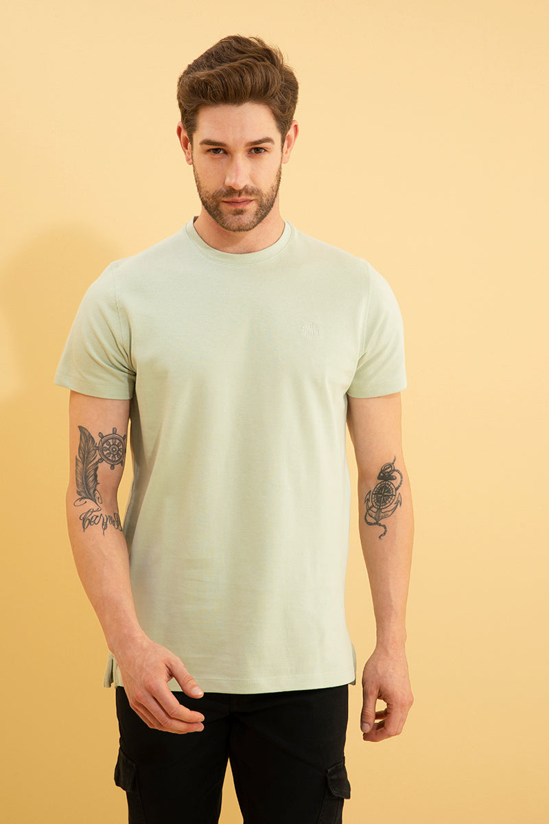 Pique Teal Green T-Shirt - SNITCH