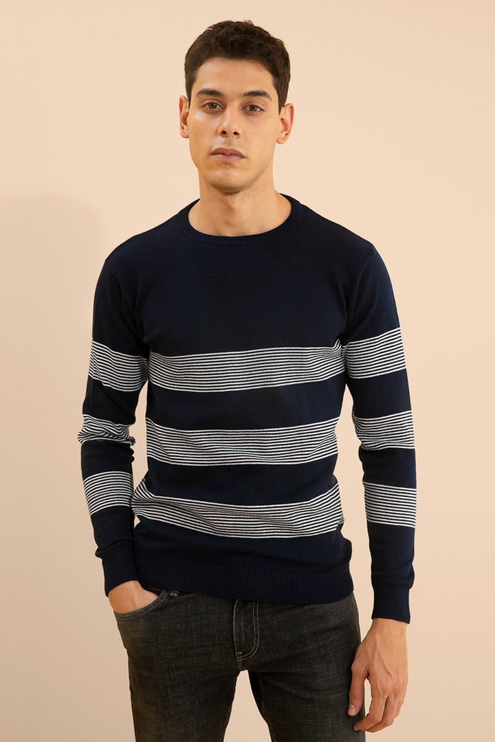 Frisky Navy Sweater - SNITCH