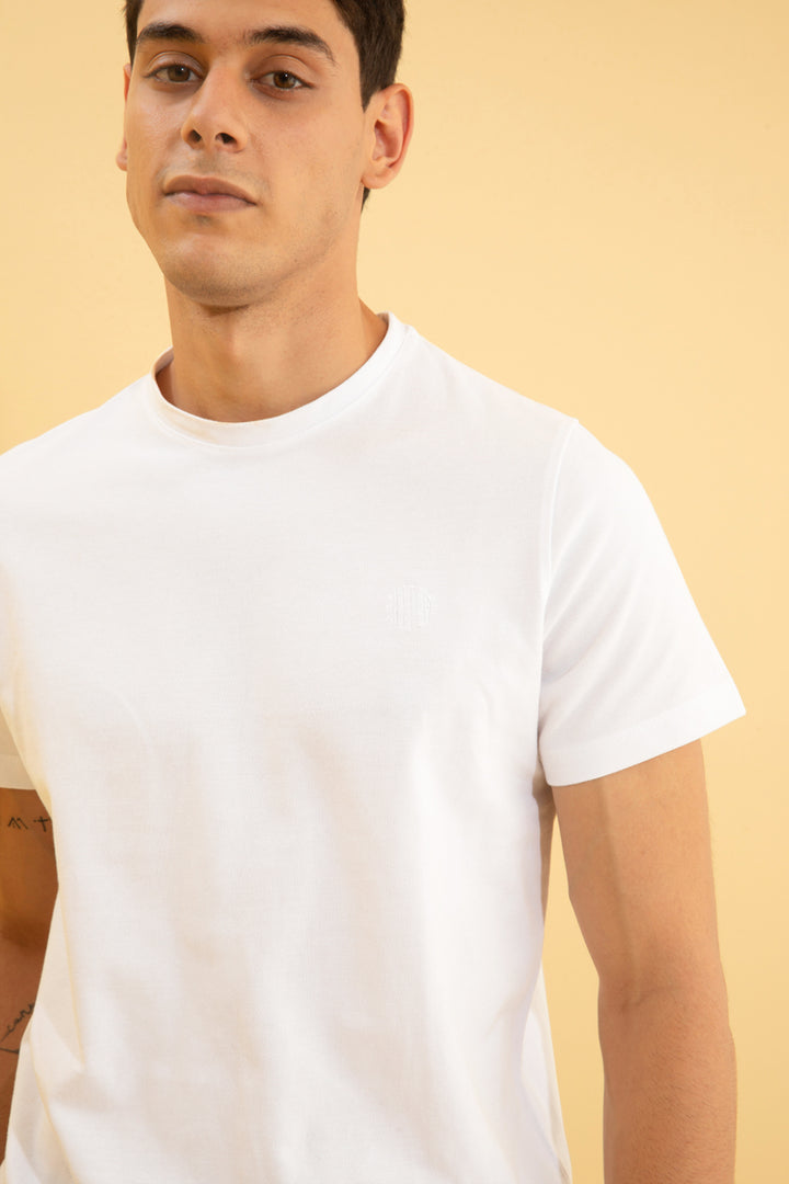 Pique White T-Shirt - SNITCH