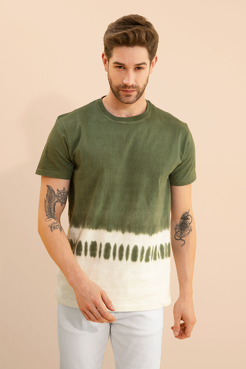 Twin Shade Olive T-Shirt - SNITCH