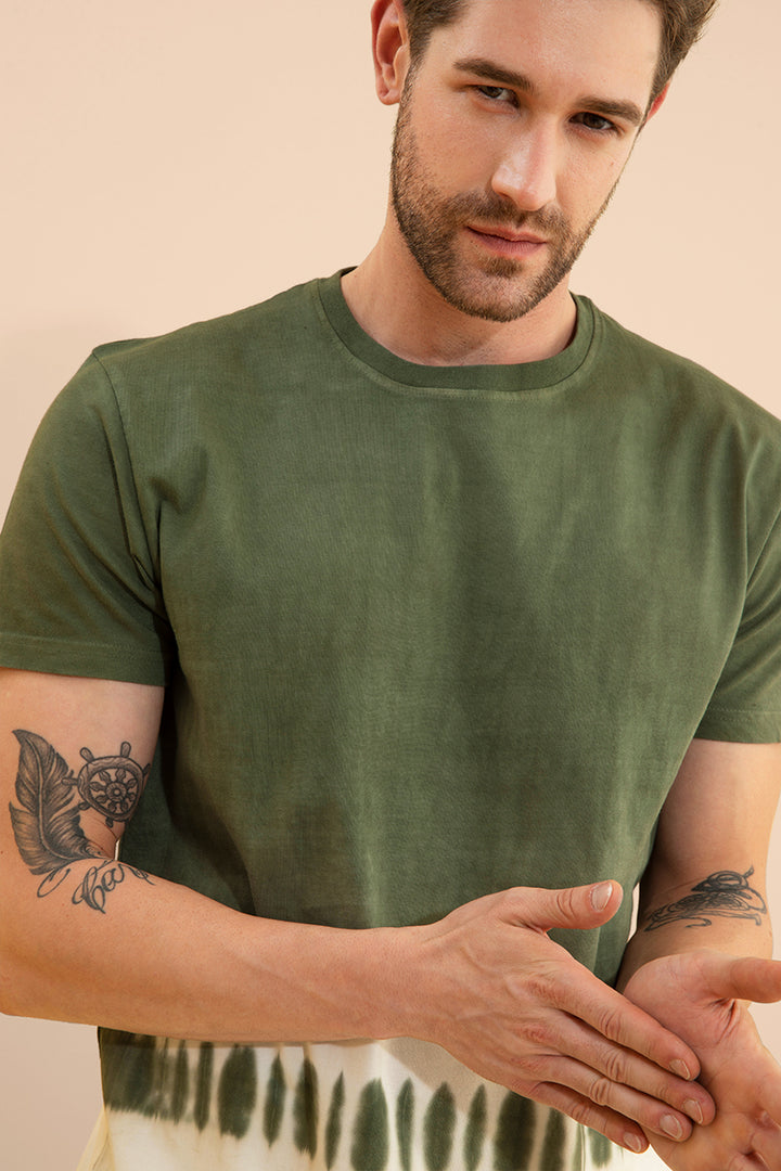 Twin Shade Olive T-Shirt - SNITCH
