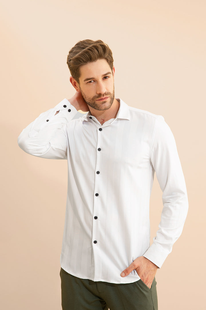 Glitzy White Shirt - SNITCH