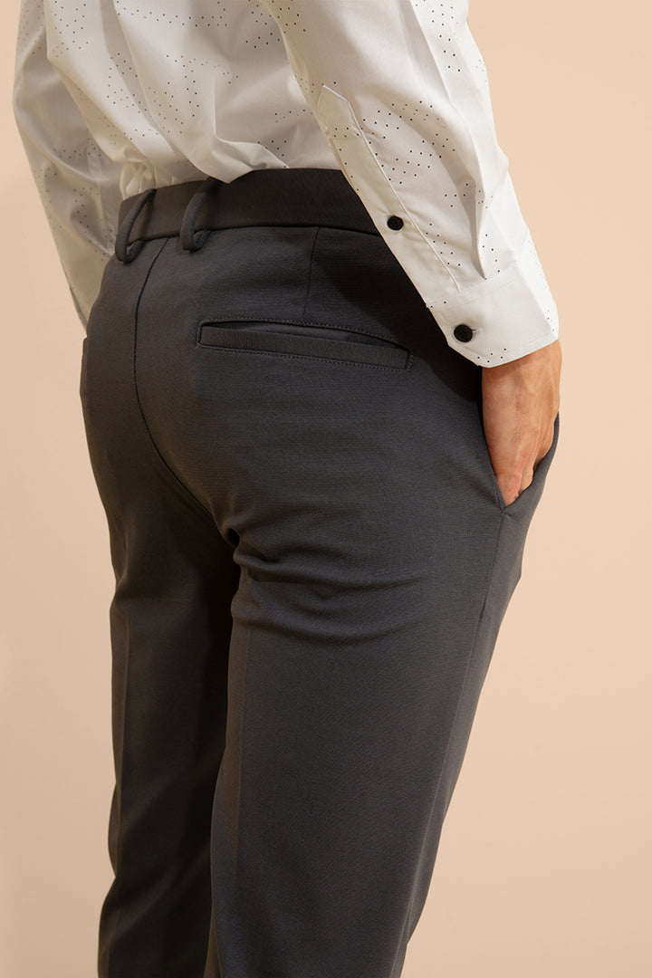 Steady Plum Grey Trouser - SNITCH